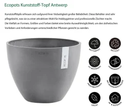 Ecopots Blumentöpfe & Übertöpfe > Kunststoff-Topf Antwerp, rund