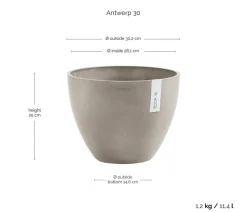 Ecopots Blumentöpfe & Übertöpfe > Kunststoff-Topf Antwerp, rund