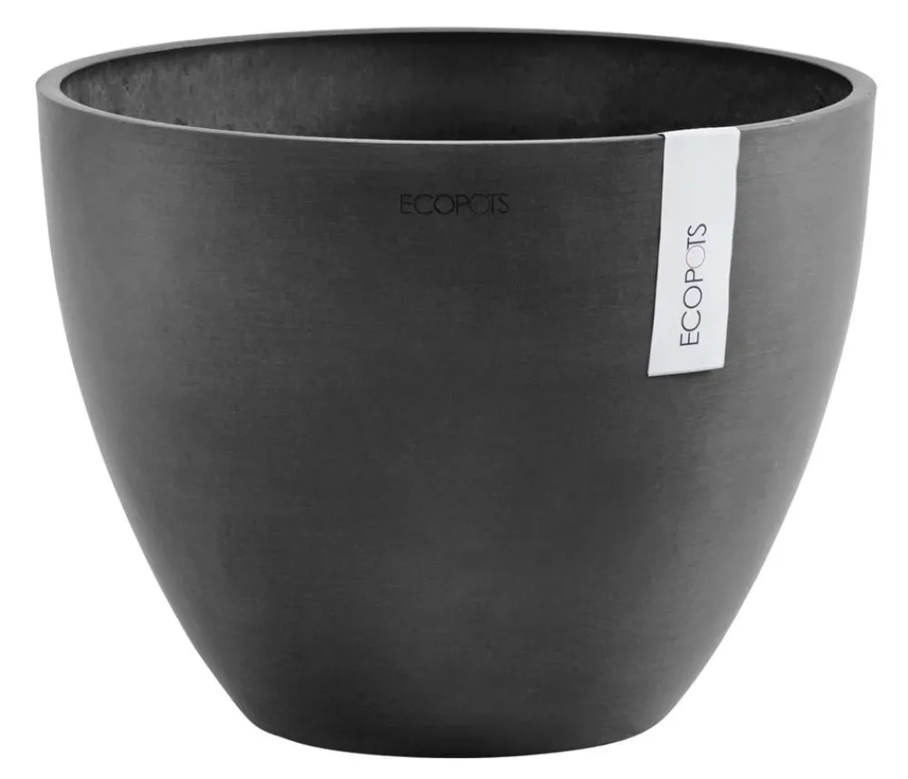 Ecopots Kunststoff-Topf Antwerp, rund Dunkelgrau Best