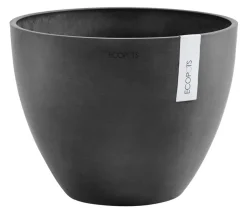 Ecopots Kunststoff-Topf Antwerp, rund Dunkelgrau