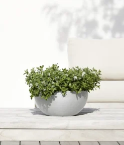 Ecopots Kunststoff-Topf Brussels, rund Hellgrau