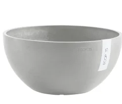 Ecopots Kunststoff-Topf Brussels, rund Hellgrau