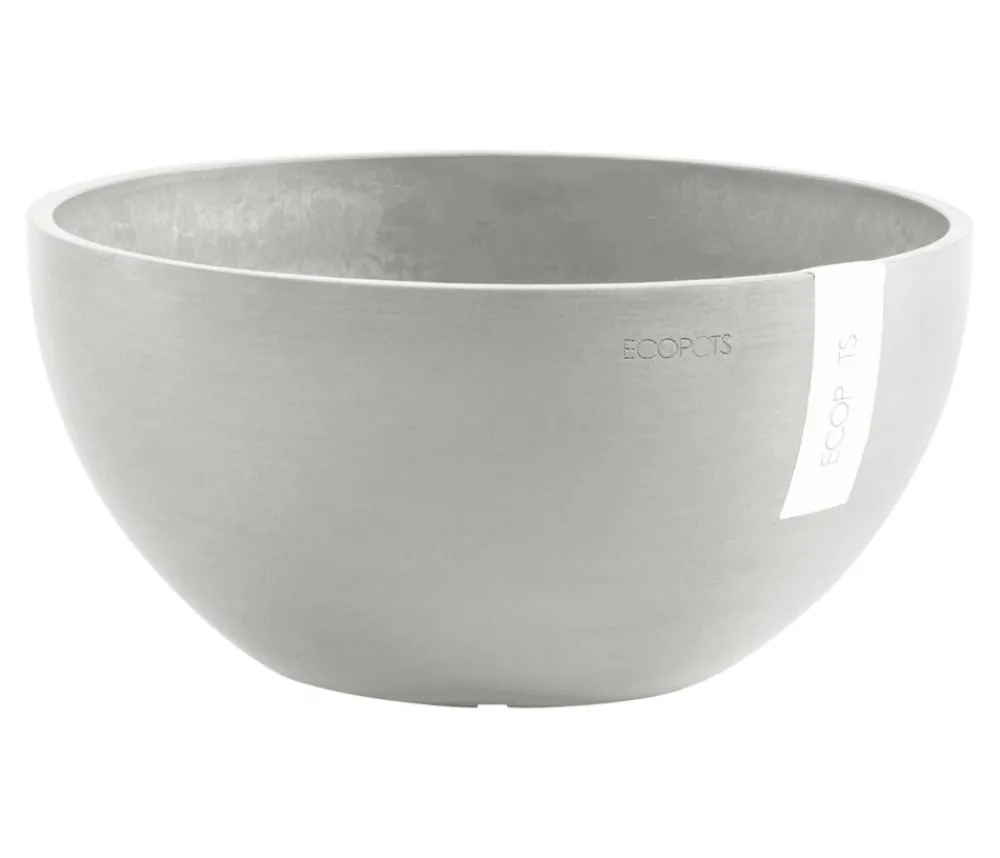 Ecopots Kunststoff-Topf Brussels, rund Hellgrau Outlet
