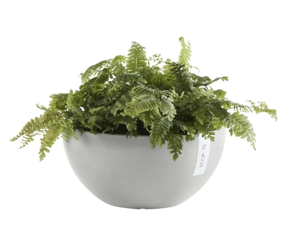 Ecopots Kunststoff-Topf Brussels, rund Hellgrau Outlet