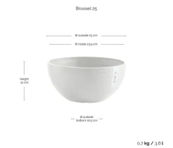 Ecopots Blumenampeln & -Schalen|Blumentöpfe & Übertöpfe - Kunststoff-Topf Brussels, rund Weiß