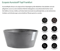 Ecopots Blumentöpfe & Übertöpfe > Kunststoff-Topf Frankfurt, rund