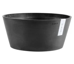 Ecopots Blumentöpfe & Übertöpfe - Kunststoff-Topf Frankfurt, rund Grau
