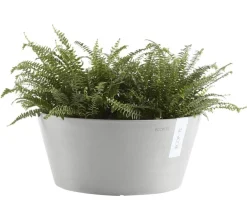 Ecopots Kunststoff-Topf Frankfurt, rund Hellgrau