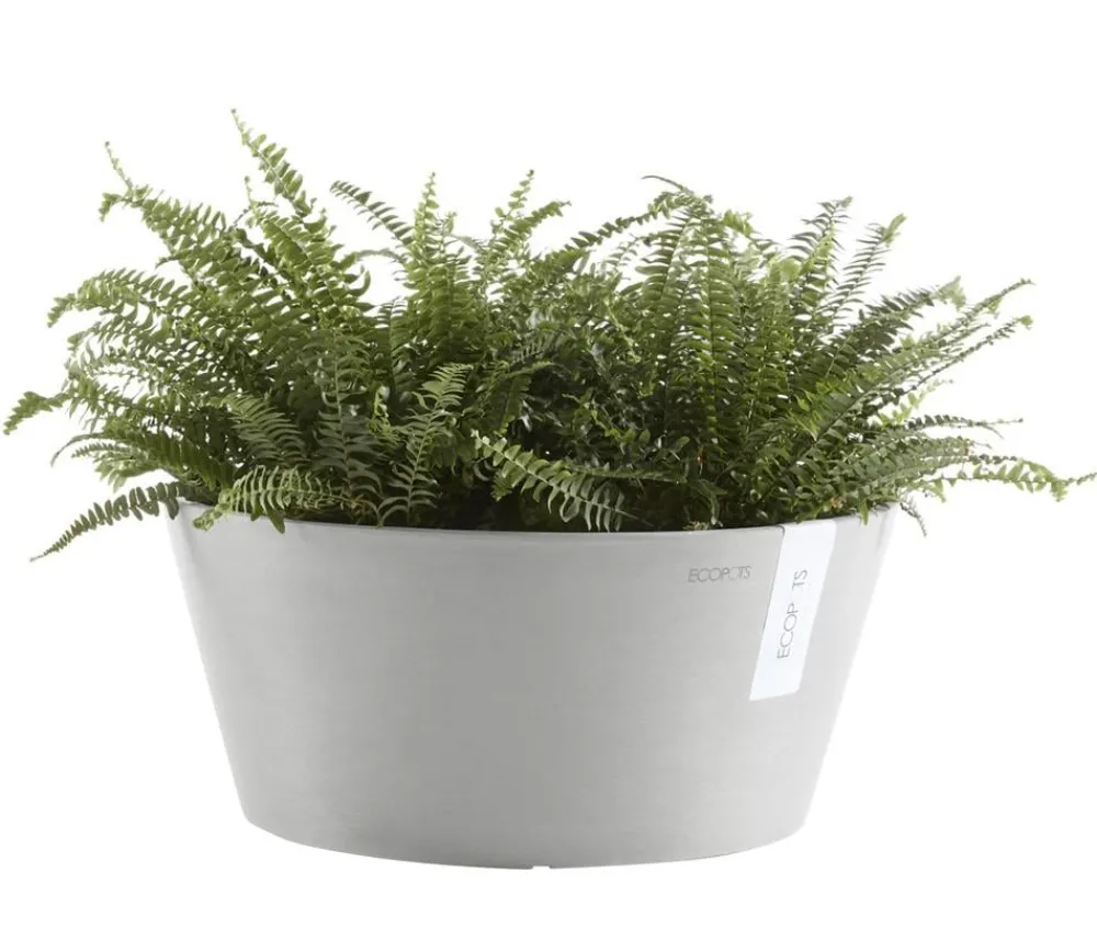 Ecopots Kunststoff-Topf Frankfurt, rund Hellgrau