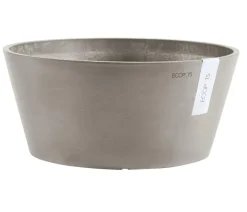 Ecopots Kunststoff-Topf Frankfurt, rund Taupe Outlet