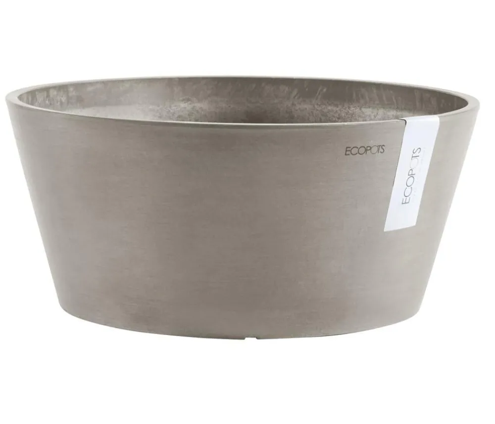 Ecopots Kunststoff-Topf Frankfurt, rund Taupe Outlet