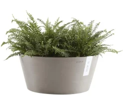 Ecopots Kunststoff-Topf Frankfurt, rund Taupe Outlet