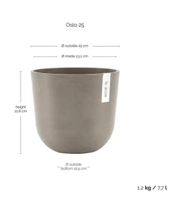 Ecopots Blumentöpfe & Übertöpfe > Kunststoff-Topf Oslo, rund