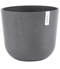 Ecopots Kunststoff-Topf Oslo, rund Grau Outlet