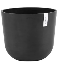 Ecopots Kunststoff-Topf Oslo, rund Dunkelgrau Clearance