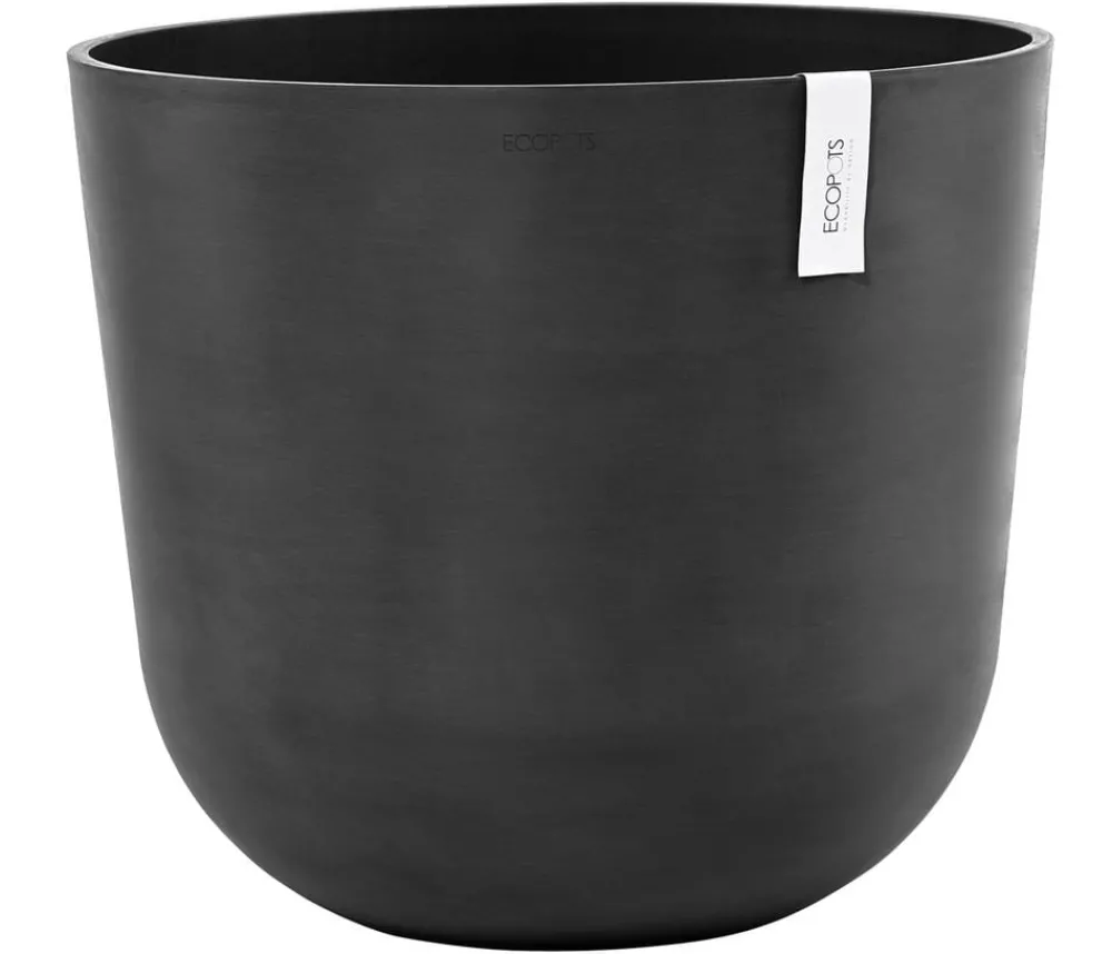 Ecopots Kunststoff-Topf Oslo, rund Dunkelgrau Sale