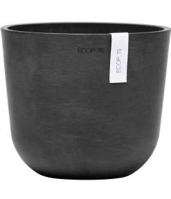 Ecopots Kunststoff-Topf Oslo Mini, rund Dunkelgrau Outlet