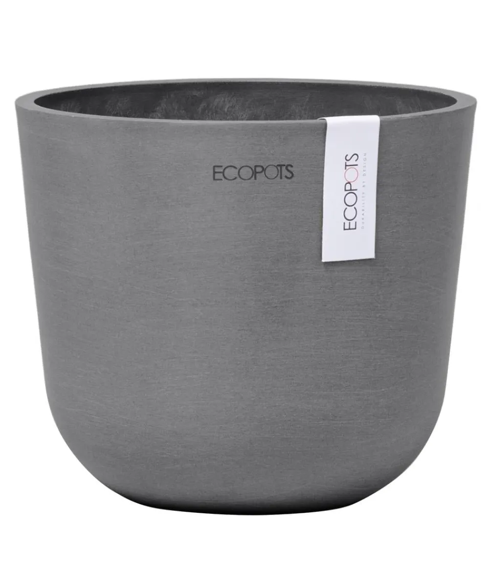 Ecopots Kunststoff-Topf Oslo Mini, rund Grau Online