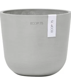 Ecopots Blumentöpfe & Übertöpfe - Kunststoff-Topf Oslo Mini, rund Hellgrau