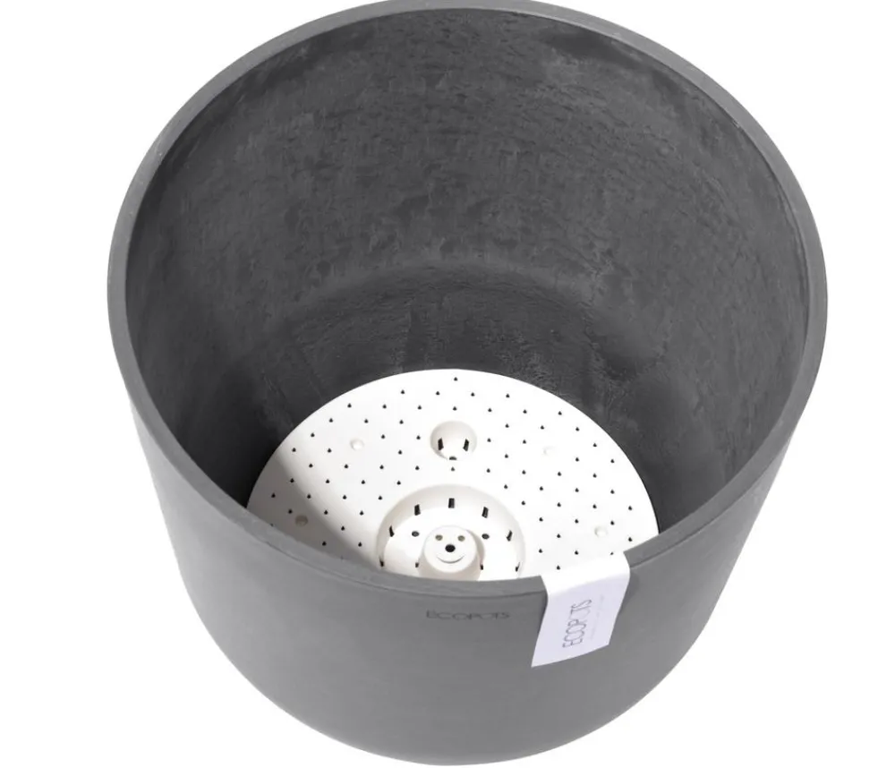 Ecopots Blumentöpfe & Übertöpfe > Kunststoff-Topf Oslo mit Wassersystem, rund
