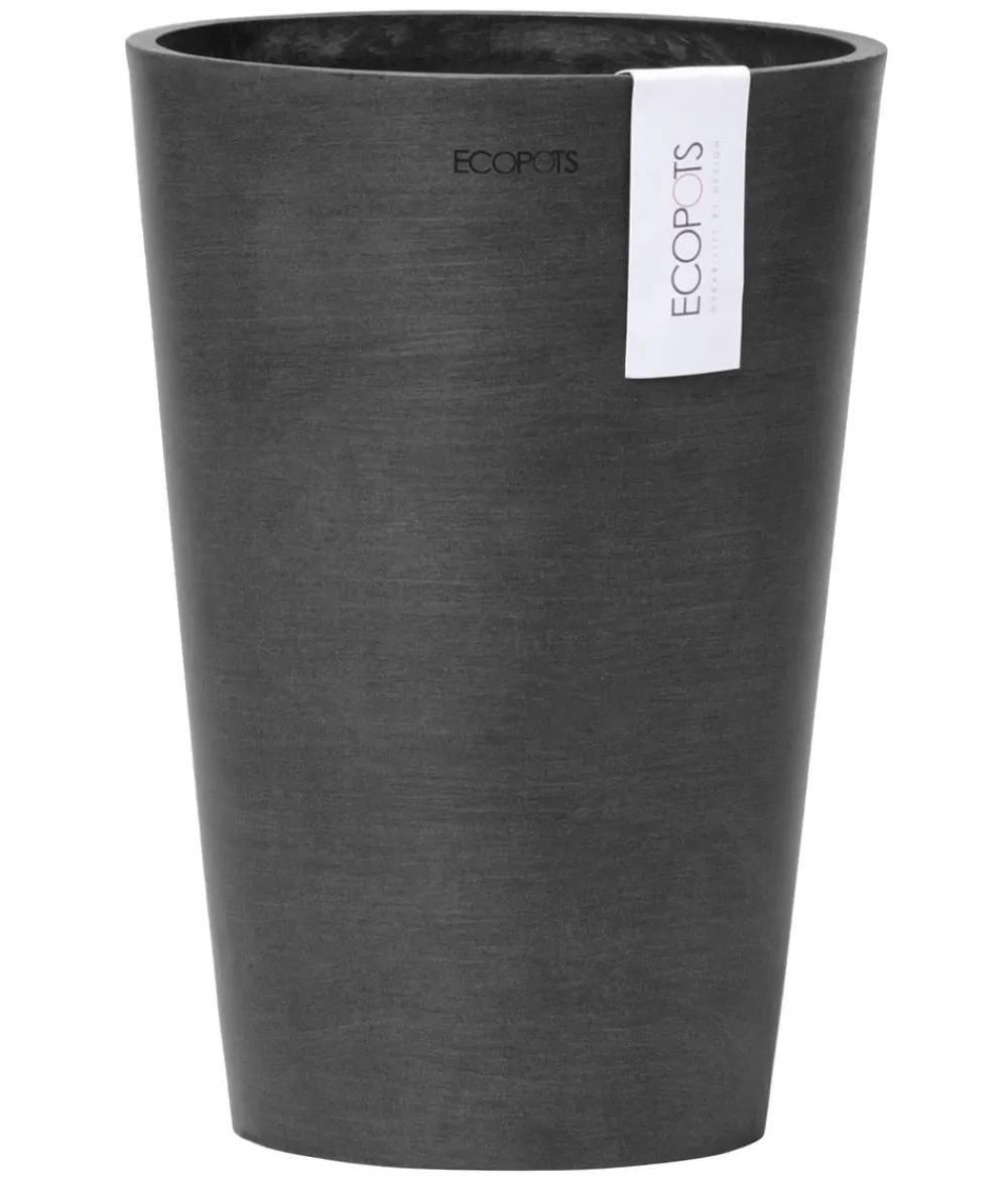 Ecopots Kunststoff-Topf Pisa Dunkelgrau