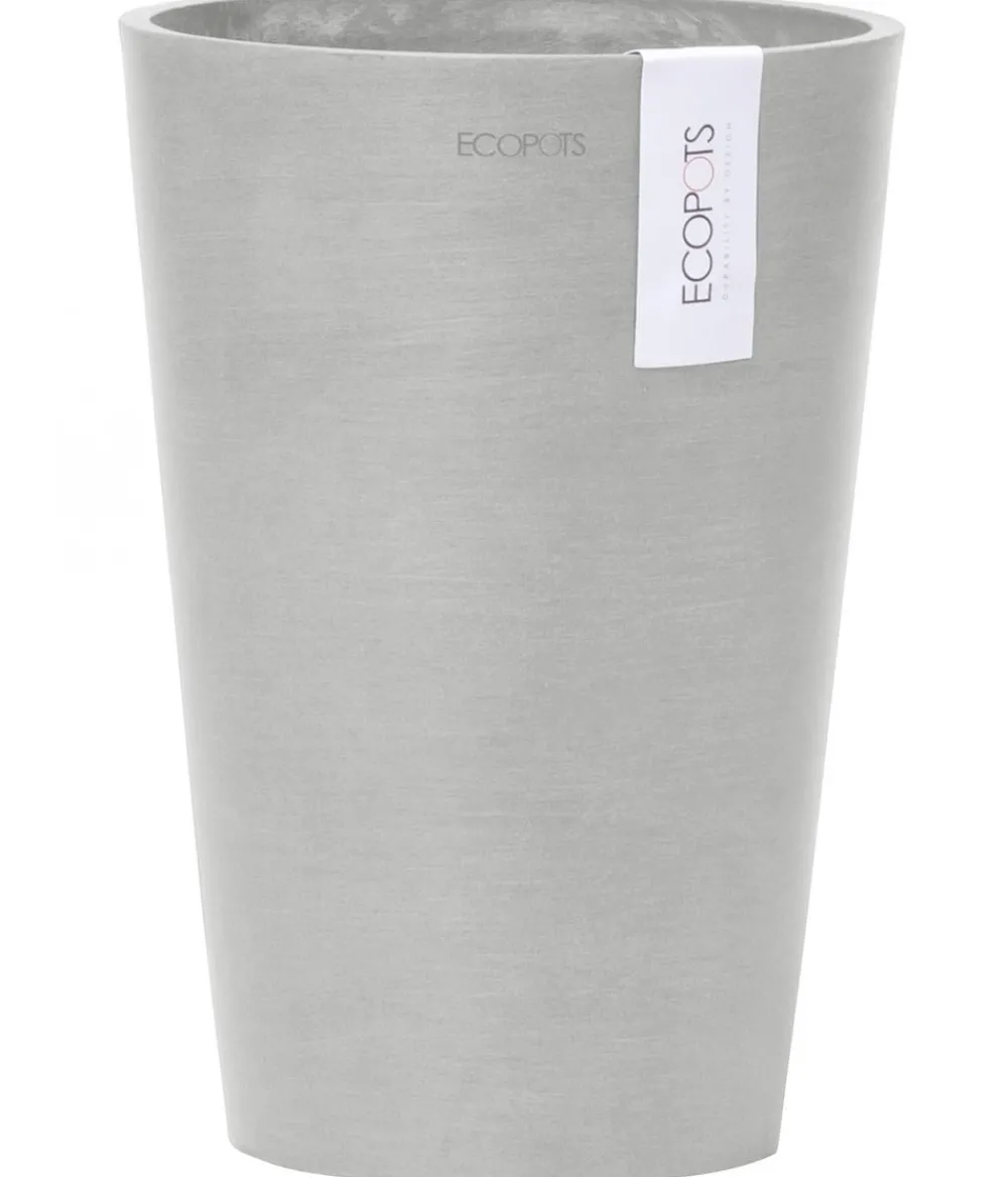 Ecopots Kunststoff-Topf Pisa Hellgrau Hot
