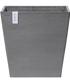 Ecopots Blumentöpfe & Übertöpfe > Kunststoff-Topf Rotterdam mit Rollen und Wassersystem, quadratisch