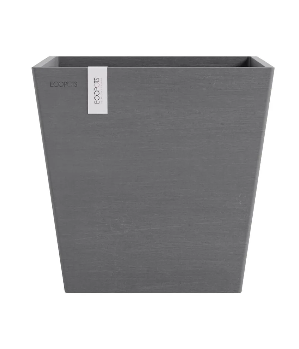 Ecopots Blumentöpfe & Übertöpfe > Kunststoff-Topf Rotterdam mit Wassersystem, quadratisch
