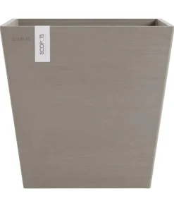 Ecopots Blumentöpfe & Übertöpfe > Kunststoff-Topf Rotterdam mit Rollen und Wassersystem, quadratisch