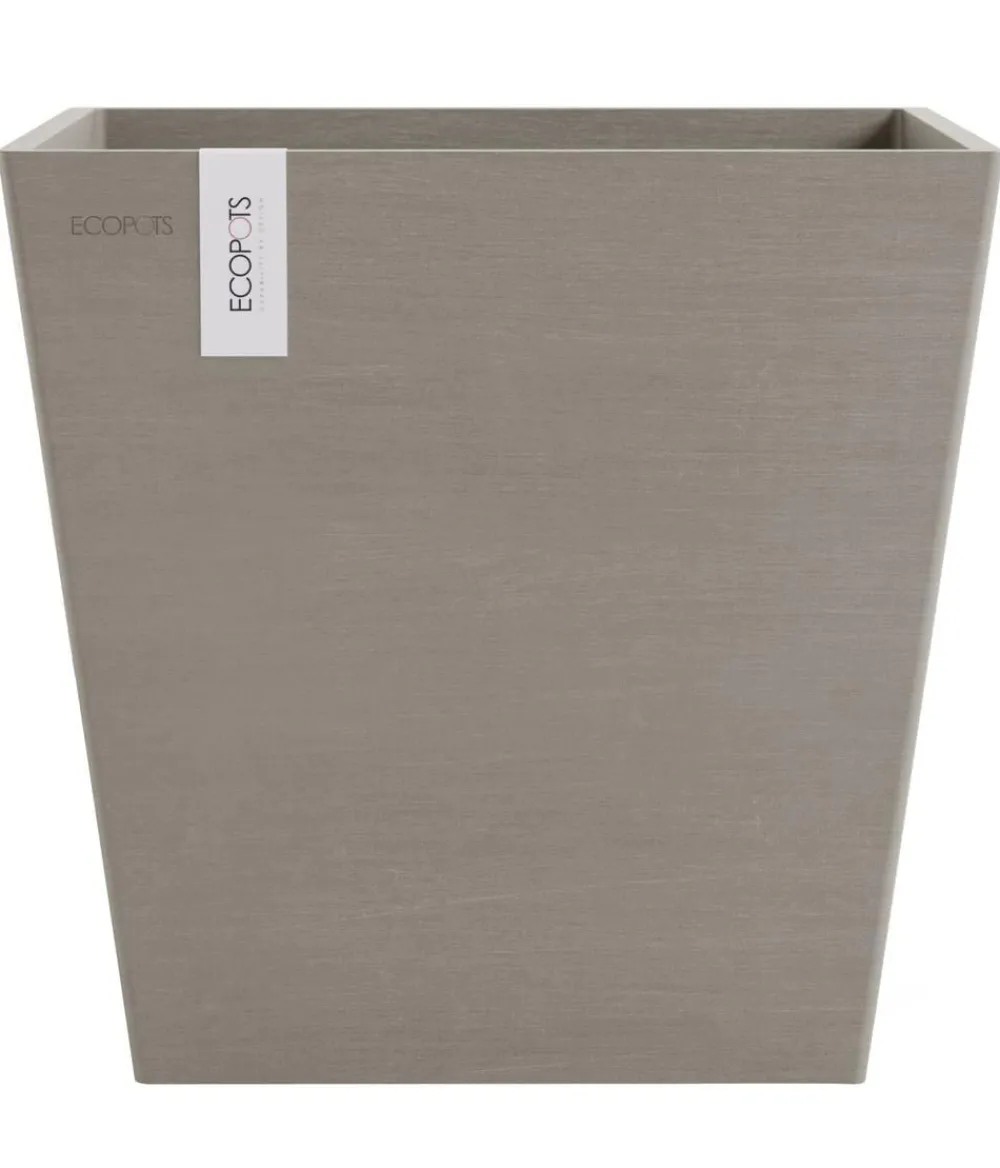 Ecopots Blumentöpfe & Übertöpfe > Kunststoff-Topf Rotterdam mit Rollen und Wassersystem, quadratisch