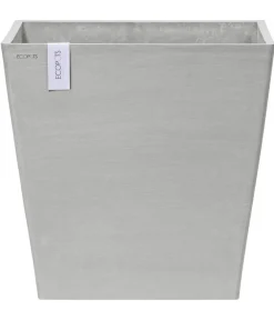 Ecopots Blumentöpfe & Übertöpfe > Kunststoff-Topf Rotterdam mit Rollen und Wassersystem, quadratisch