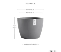 Ecopots Blumentöpfe & Übertöpfe > Kunststoff-Topf Stockholm, rund