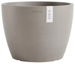 Ecopots Kunststoff-Topf Stockholm, rund Taupe Outlet
