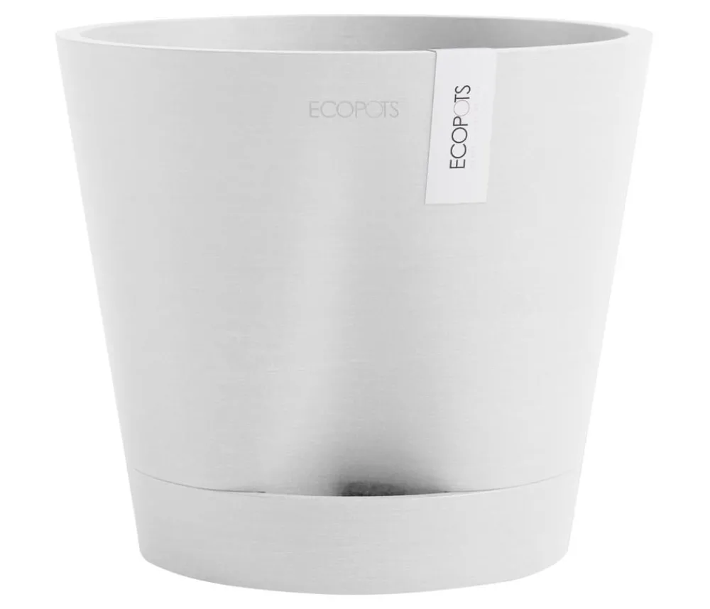 Ecopots Kunststoff-Topf Venice 2, rund Weiß Outlet