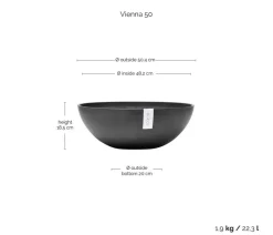 Ecopots Pflanzkübel & Blumenkästen > Kunststoff-Topf Vienna, oval