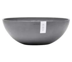 Ecopots Kunststoff-Topf Vienna, oval Grau New
