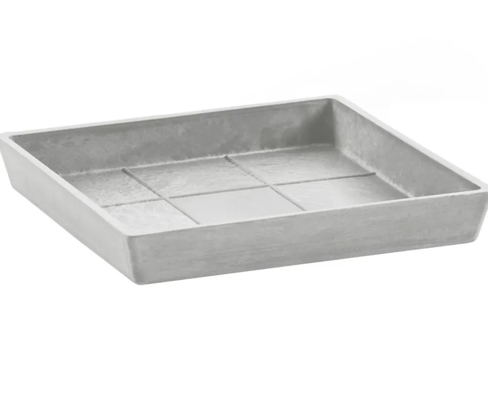 Ecopots Blumentopf Untersetzer > Kunststoff-Untersetzer Rotterdam, quadratisch