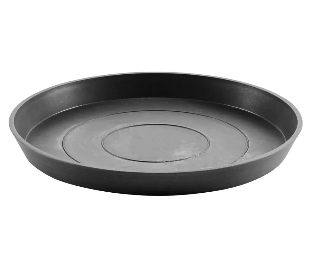 Ecopots Kunststoff-Untersetzer, rund Dunkelgrau Discount