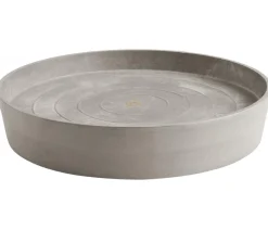 Ecopots Blumentopf Untersetzer - Kunststoff-Untersetzer, rund Taupe