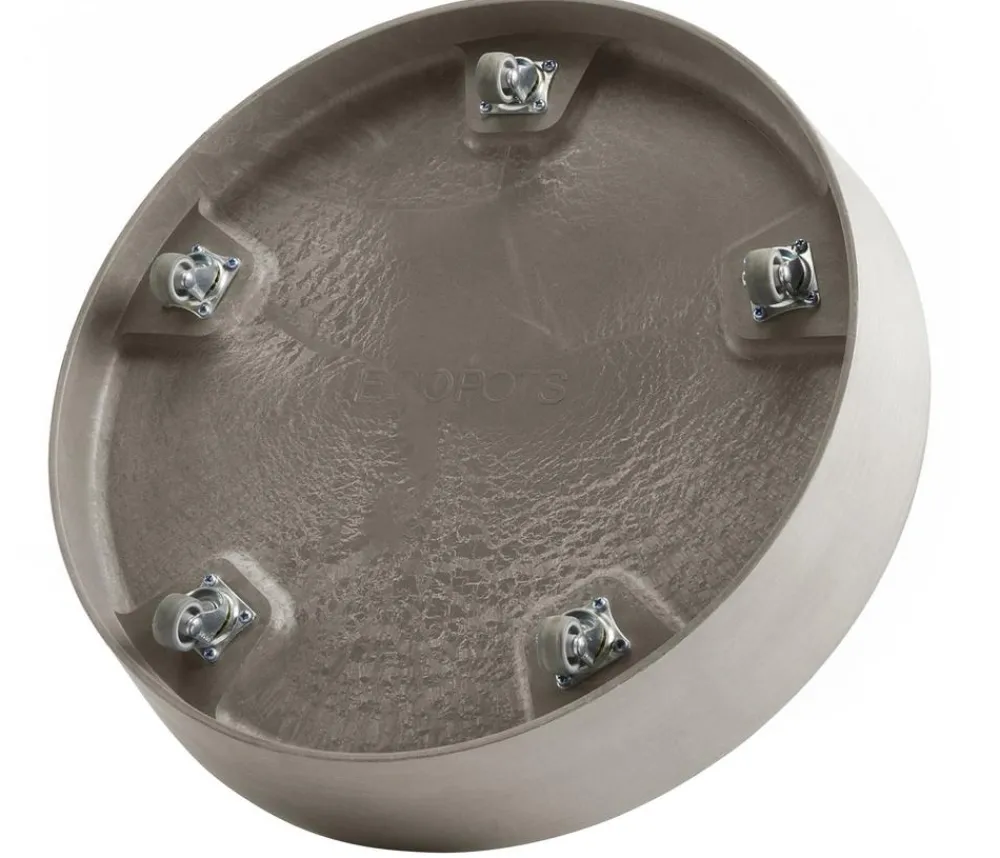Ecopots Blumentopf Untersetzer - Kunststoff-Untersetzer, rund Taupe