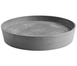 Ecopots Blumentopf Untersetzer - Kunststoff-Untersetzer Amsterdam, rund, mit Rollen Grau