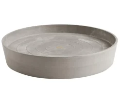 Ecopots Blumentopf Untersetzer - Kunststoff-Untersetzer Amsterdam, rund, mit Rollen Taupe