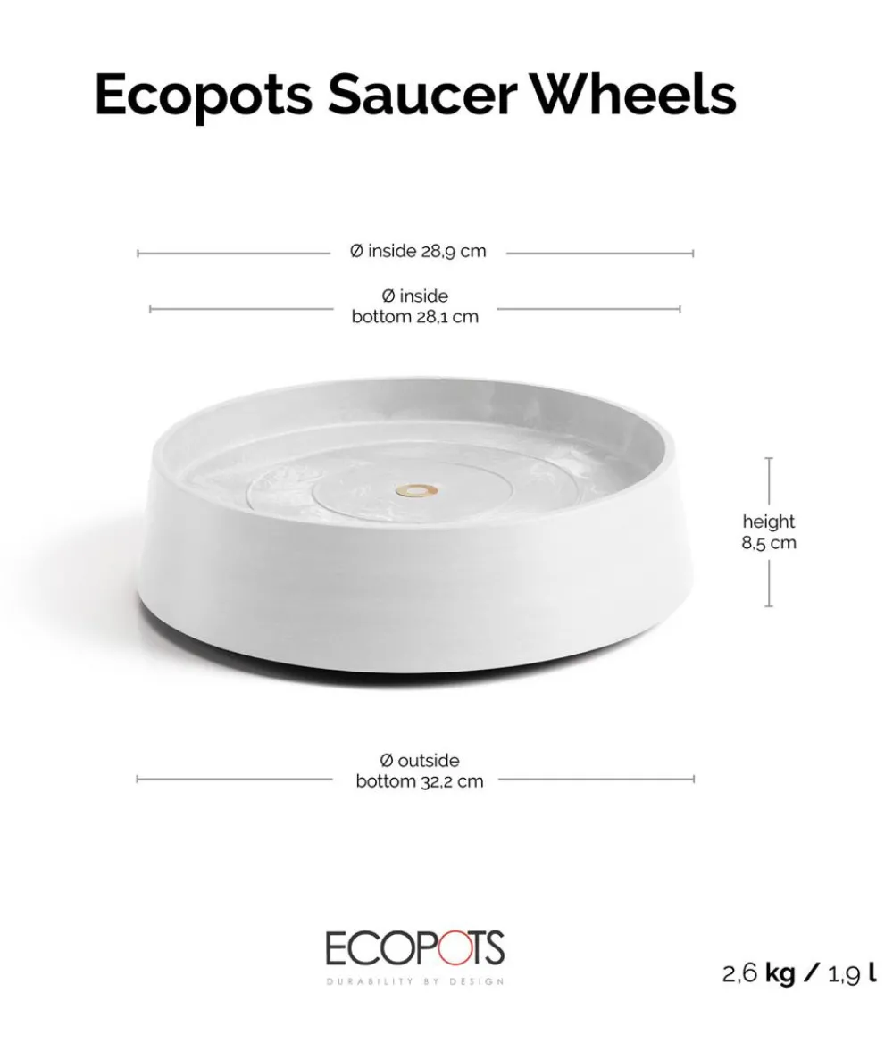 Ecopots Rolluntersetzer|Blumentopf Untersetzer > Kunststoff-Untersetzer Oslo, rund, mit Rollen