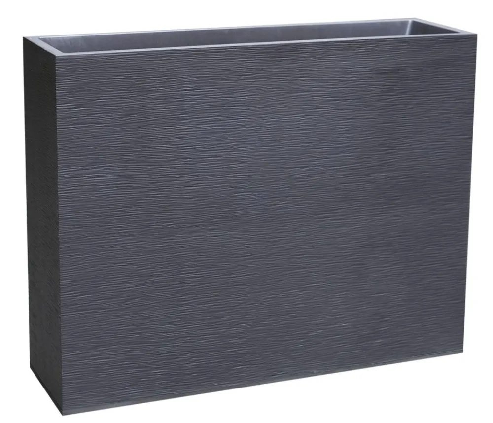 EDA Pflanzkübel & Blumenkästen - Kunststoff-Blumenkasten Graphit Loft XL, rechteckig, , ca. B99,5/H78,5/T29,5 cm Anthrazit