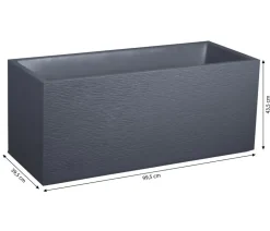 EDA Pflanzkübel & Blumenkästen > Kunststoff-Kasten Graphit, , ca. B99,5/H43,5/T39,5 cm
