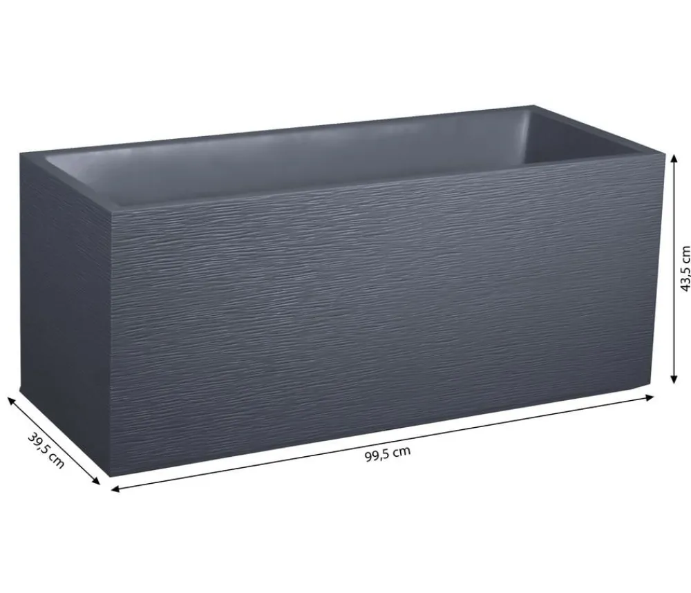 EDA Pflanzkübel & Blumenkästen > Kunststoff-Kasten Graphit, , ca. B99,5/H43,5/T39,5 cm