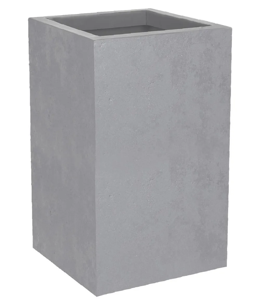 EDA Pflanzkübel & Blumenkästen > Kunststoff-Topf Basalt Up, quadratisch, ca. B30/H50/T30 cm