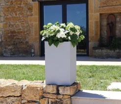 EDA Pflanzkübel & Blumenkästen > Kunststoff-Topf Basalt Up, quadratisch, ca. B30/H50/T30 cm