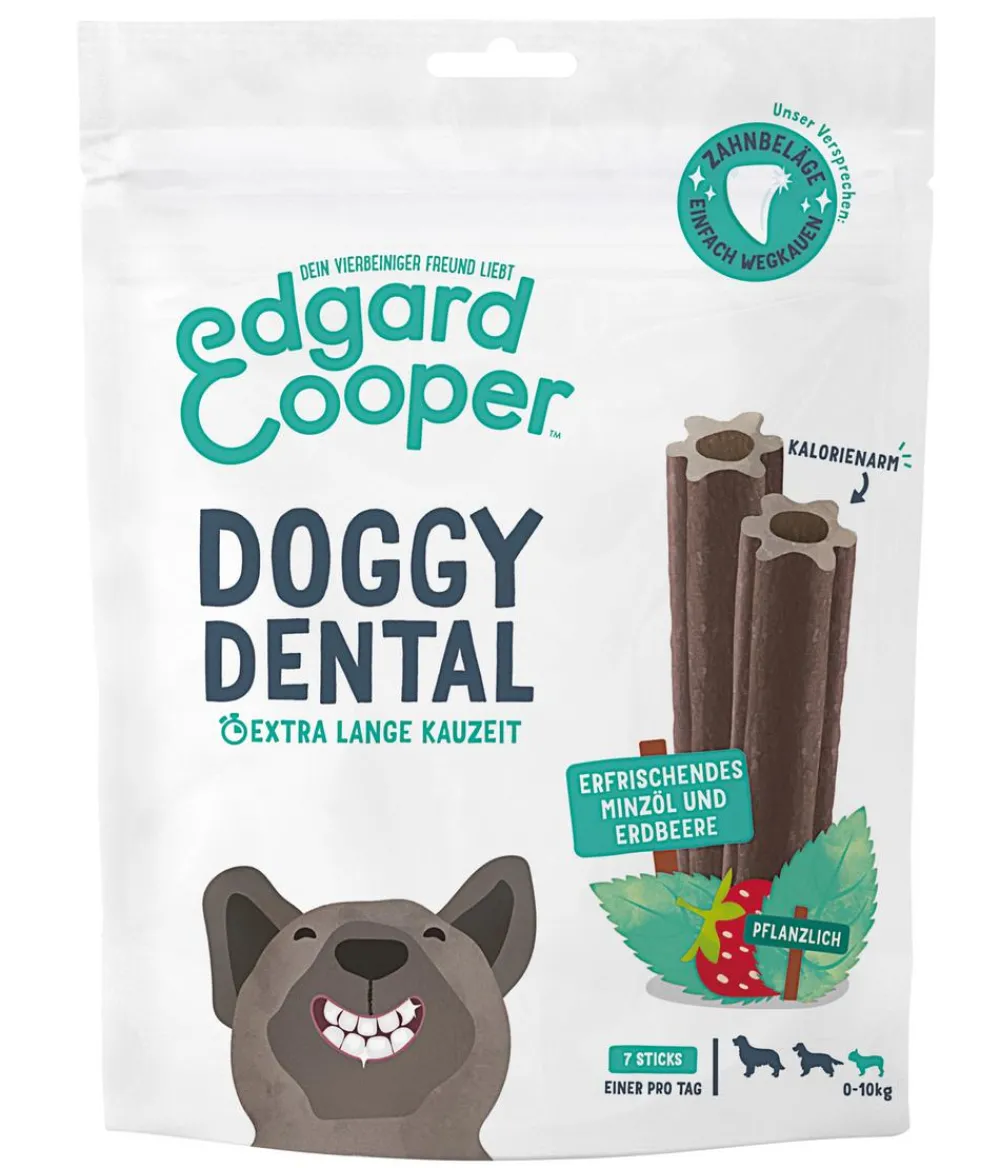 Edgard & Cooper® Hundeleckerlies|Funktionelle Leckerlies > Edgard & Cooper Hundesnack Doggy Dental, Minzöl & Erdbeere