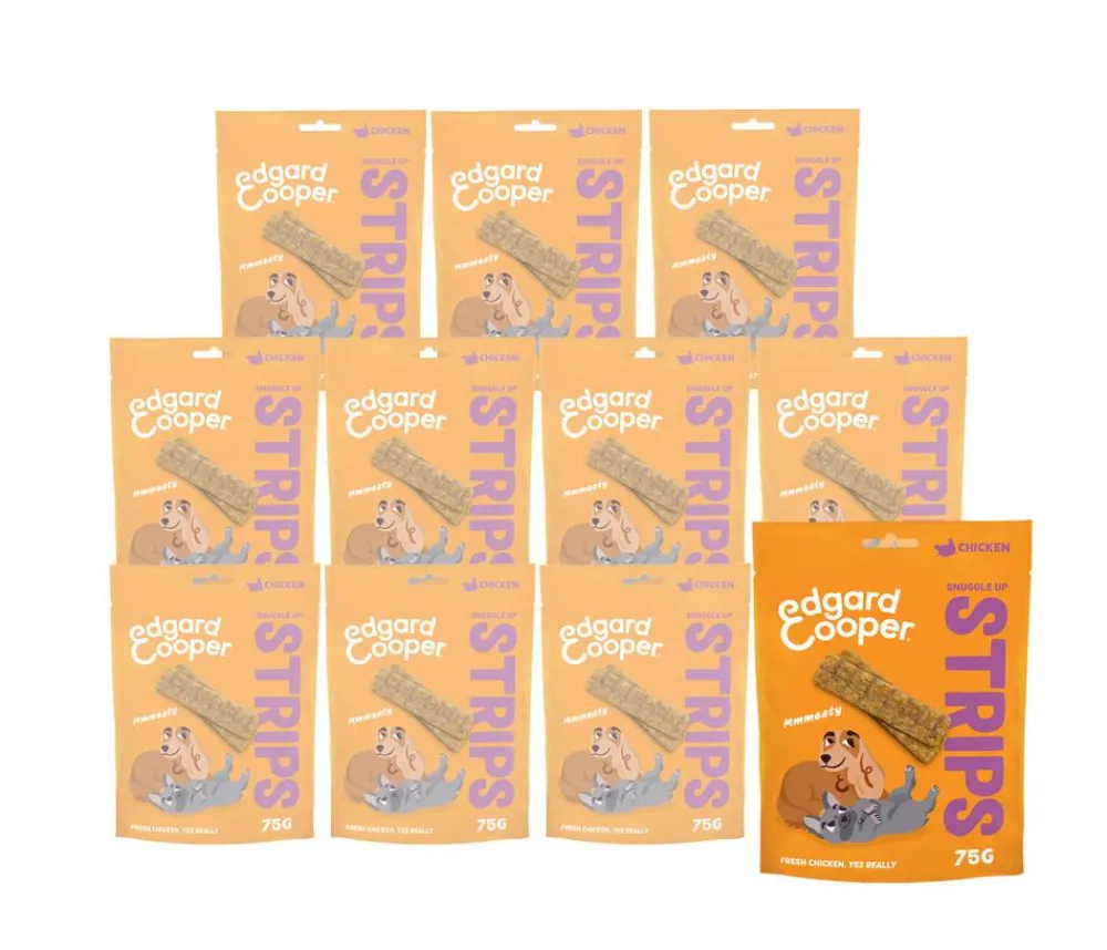 Edgard & Cooper® Hundeleckerlies > Edgard & Cooper Hundesnack Snuggle Up Strips, 11 x 75 g